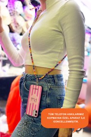 Resim BAHELS Tüm Kılıflara Uyumlu Rainbow Trend Telefon Boyun Askısı Charmı 