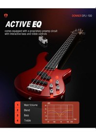 Resim Donner Dpj-100 Pj-style Bas Gitar Kırmızı 