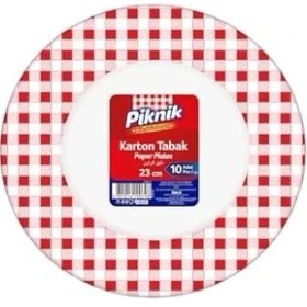 Resim Piknik Kullan-At Karton Tabak 21 cm Büyük 10'lu 1495 