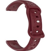 Resim Cloud011 Kadın Bilek Kayışı Crimson 20mm Garmin Venu 3s/2s/sq/2 Plus Vivoactive 6/5/3/4s 