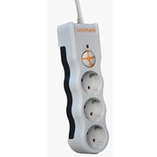 Resim Tunçmatik TSK19009 PowerSurge 3’lü 1050 J Beyaz 1.5 M Kablolu Akım Korumalı Priz 