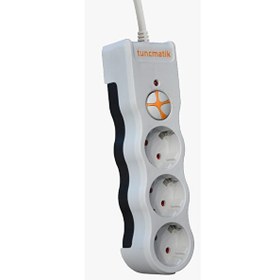 Resim Tunçmatik TSK19009 PowerSurge 3’lü 1050 J Beyaz 1.5 M Kablolu Akım Korumalı Priz 