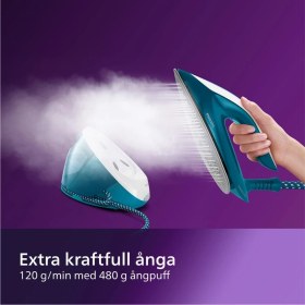 Resim Philips Turkuaz Perfectcare 2100 W Buhar Kazanlı ÜTÜ-(PSG7024) 