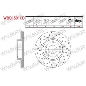 Resim Land Rover Freelander Ln 2.0 Td4 5 Bjn 277x21x66,1x51,2 1998-2007 Fren Diski Ön Havalı 