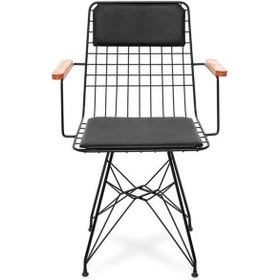 Resim Akın Lüx Kollu Sandalye - Siyah / Siyah Siyah 