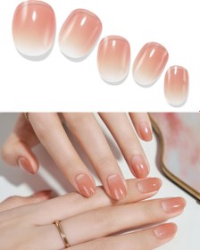 Resim Gelato Factory - Solar Cured Gel Nail #NB*002 Dry Rose Syrup * Jel Oje Bantı Takma Tırnak 26'lı EL için 