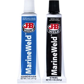 Resim JB Weld Water Weld Güçlü Suya Dayanıklı Epoksi - JB MarineWeld™ Çift Tüp - 2 oz Fiberglass 