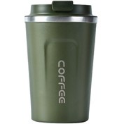 Resim Ranyeek 304 Çelik Isı Saklama Bardağı: 380ml Yeşil, İki Katlı Vakumlu, Araçta Ve Seyahatte Kullanım İçin Elit Termos Bardak Siyah 