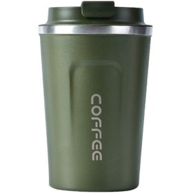 Resim Ranyeek 304 Çelik Isı Saklama Bardağı: 380ml Yeşil, İki Katlı Vakumlu, Araçta Ve Seyahatte Kullanım İçin Elit Termos Bardak Siyah 