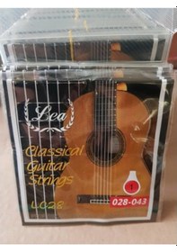 Resim Lea Lc-28B Siyah Misinalı Alt Teller Klasik Gitar Tel Tam Set 