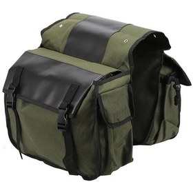 Resim Willowhaven Dayanıklı Green Ayarlanabilir Askılı Bisiklet Çantası Çoklu Fermuarlı Bölmeler Güvenlik Tokaları Haki 