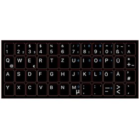 Resim Microcase Almanca Q Klavye Etiketi Laptop Macbook Pc Sticker - Siyah Al2997 