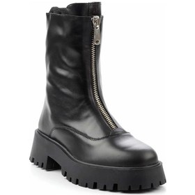 Resim Siyah Hakiki Deri Kadın Bot & Bootie K02351314703 Siyah 