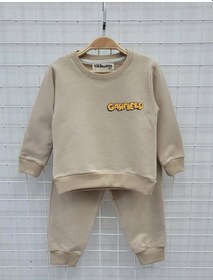 Resim Garfield Baskılı Eşofman Takımı Kahverengi 