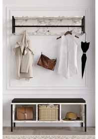 Resim Decormet Shana Ayakkabılık Carrara Marble Diğer 