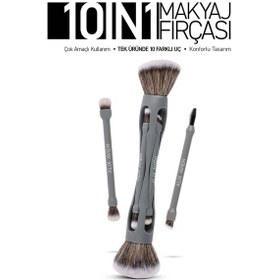 Resim Çok Amaçlı 10'lu Makyaj Fırçası - 10 In 1 Multifunctional Makeup Brush 