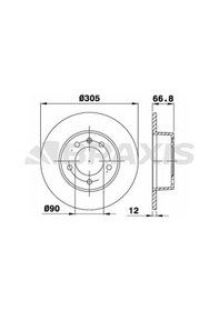 Resim Ford Focus 1 Arka Fren Diski 1999-2005 Braxıs Ae0174 2adettir 