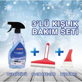 Resim WÖRF Kışlık Araç Bakım Seti Buz Çözücü Sprey & Buz Kazıyıcı & Çekçek 