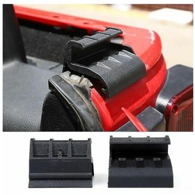 Resim Youmex 2007-2018 Jeep Wrangler Jk Arka Cam Yumuşak Tavan Tutucu Klipsleri - Abs Malzeme, Kolay Montaj, Siyah 
