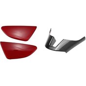 Resim Lasonstiges 1 Çift Araba Styling Arka Sis Işık Lambası Far Paneli Kiti Ve 1 Adet Karbon Fiber Jant Paneli Çerçeve Trim Kapağı 