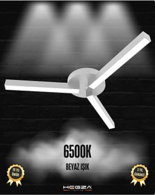 Resim Admira Gri Kasa, Beyaz Işık Modern Plafonyer Led Avize GRİ RENK 