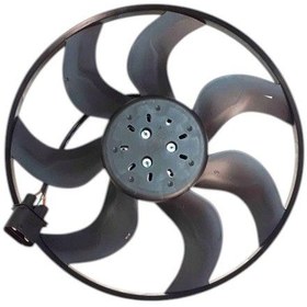 Resim Volkswagen Polo Fan Motoru Davlumbazsız 387Mm 4 Fişli 8 Kanat Skoda Fabia Rapid Seat Ibiza Audi A1 1.4 TSI 09-14 
