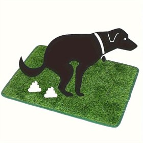 Resim Yeniden Kullanılabilir Evcil Hayvan Eğitim Çim, Koku Kontrolü Yapay Saman Yatağı Köpek Saman Yatağı, Yıkanabilir Köpek Yatağı Eğitim Matı Köpek İdrar Saman Yatağı 