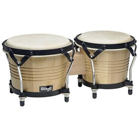 Resim Stagg 7.5" ve 6.5" Doğal Renkli Latin Ahşap Bongolar BW-200 N 