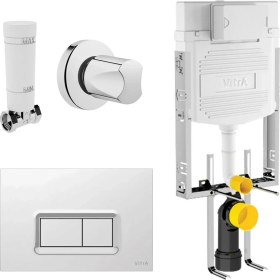 Resim VitrA Gömme Rezervuar Seti Rezervuar Panel Stop Valf 700-1909 