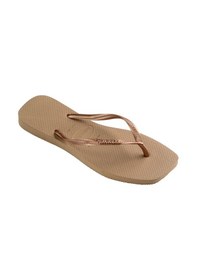Resim Havaianas Square Logo Metallic Rose Goldrose Gold Pembe Altın Kadın Terlik PEMBE Pembe 