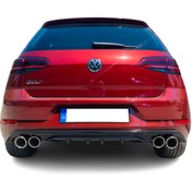 Resim Drs Tuning Volkswagen Golf Uyumlu 7,5 (2017-2019) Ps Style Arka Tampon - Difüzör (PLASTİK) 