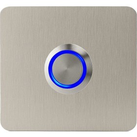 Resim Lockway Z402m Paslanmaz 304 Kare Zil Butonu 60x60mm Mavi Led 
