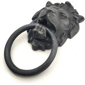 Resim Skygo BFS Antika Tarz Dekoratif Pirinç Kapı Tokmağı, Taktak - 102x130 Mm, Oksit 