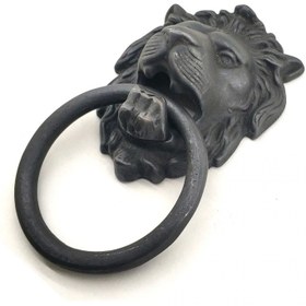 Resim Skygo BFS Antika Tarz Dekoratif Pirinç Kapı Tokmağı, Taktak - 102x130 Mm, Oksit 