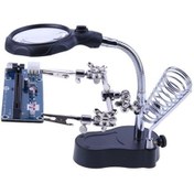 Resim Zd 126-2 Işıklı Büyüteçli Havya Sehpası Ve Ana Kart -Board Tutucu 