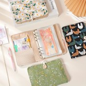 Resim A6 Kumaş Nakit Cüzdan Bütçe Planlayıcı, 10 Cebi, 2 Renkli Sticker Levhası, 12 Bütçe Kartı - Kişisel Finans ve Organizasyon için İdeal, Kişisel Finans Organizatörü|Dekoratif Cüzdan|Dikiş Detayı, Nakit Depolama Organizatörü 