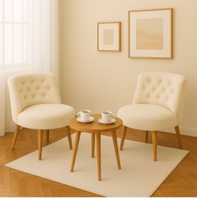 Resim Kahraman Mobilya Aksesuarları İkili Berjer Koltuk Krem - Çay Seti Koltuk Takımı 