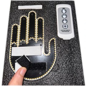 Resim Buy Bati Uzaktan Kumandalı El Orta Parmak LED Araba Çakarlı 3 Modlu Gesture 