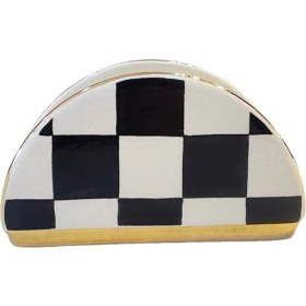 Resim Arter Home Damalı Siyah Peçetelik 