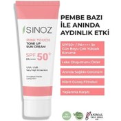 Resim Sinoz Spf 50+ Ton Eşitleyici Pembe Yüz Güneş Kremi Pa++++ 50ml 
