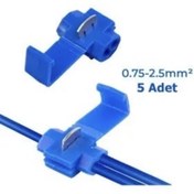 Resim maasco Hızlı Kablo Ekleme Parçası 5 Adet Mavi renk (1,5-2,5 mm Kablo İçin) 