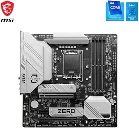 Resim MSI B760M Project Zero Intel LGA1700 DDR5 7800+(OC) MHz MATx Anakart 