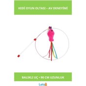 Resim 90 Cm Uzunlukta Balıklı Kedi Oyun Oltası 
