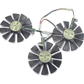 Resim Everflow Asus Strix 980TI DC3OC Fan 3'lü 4/5/6 Pin Ekran Kartı Fanı 