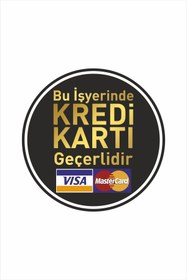 Resim cicigünler Bu Işyerinde Kredi Kartı Geçerlidir Levhası Siyah Gold Renk 