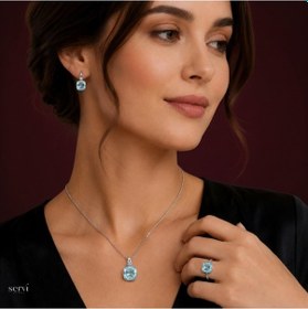 Resim Servi 925 Ayar Gümüş Pomelita Set-220 