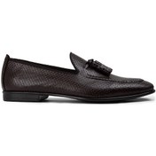 Resim Deery Hakiki Deri Bordo Püsküllü Erkek Loafer - 01701mbrdc05 Bordo 