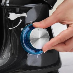 Resim Karaca 1900W 5,5 Litre Paslanmaz Çelik Kase 6 Kademeli Hız Ayarı Black 