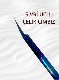 Resim Lashlusion Mavi Ipek Kirpik Ayırıcı Cımbız Paslanmaz Çelik Hafif Gövdeli Tam Kapanan Wolume Cımbız 