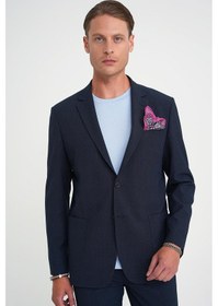 Resim Efor Comfort Fit Torba Cep Çift Yırtmaç Esnek Dokulu Pamuk Lacivert Spor Ceket C 713 Lacivert 